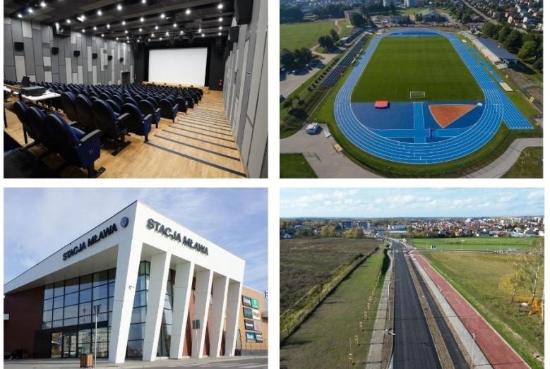 Inwestycje w Mławie, stadion, kino, Stacja Mława, Aleja św. Wojciecha