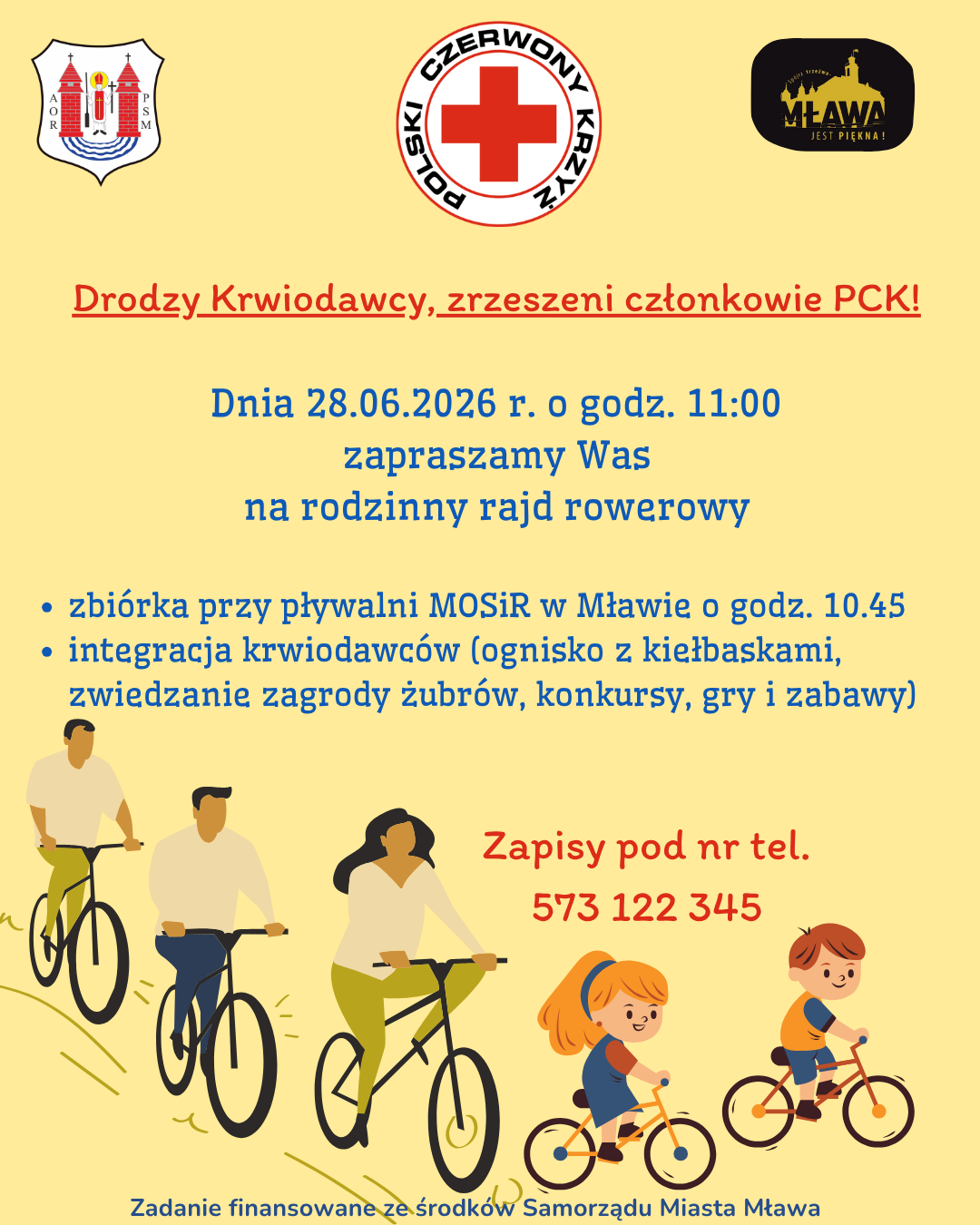 Rodzinny rajd rowerowy PCK