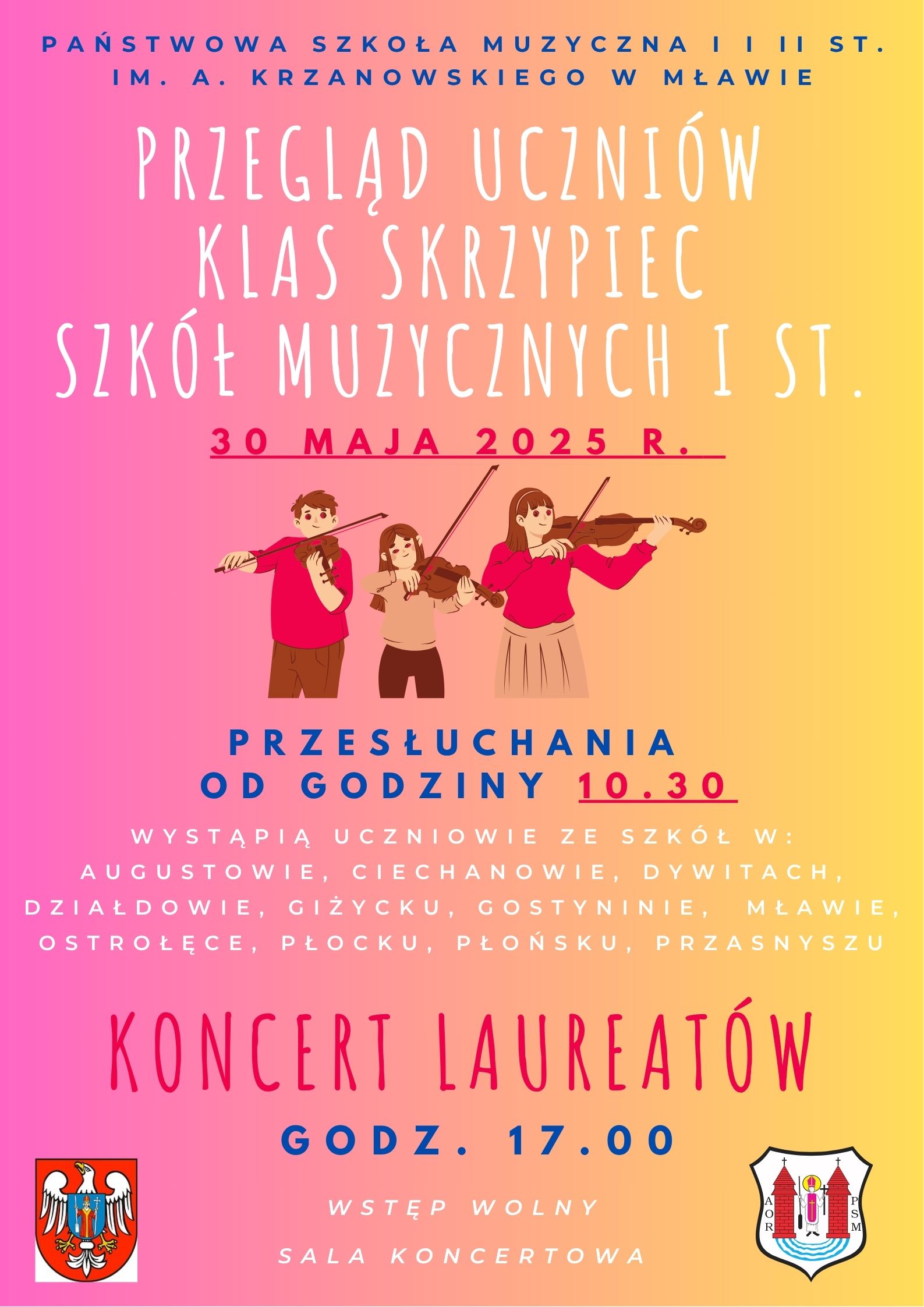 Przegląd uczniów klas skrzypiec szkół muzycznych I st.