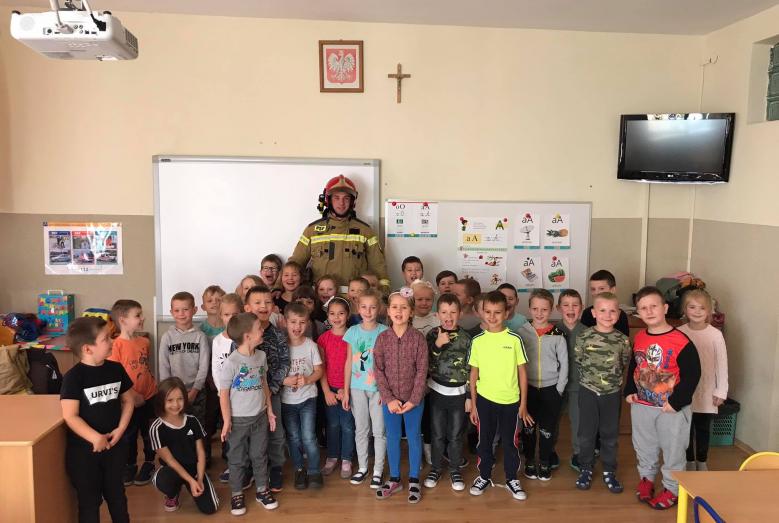 Spotkanie ze strażakiem w SP 3