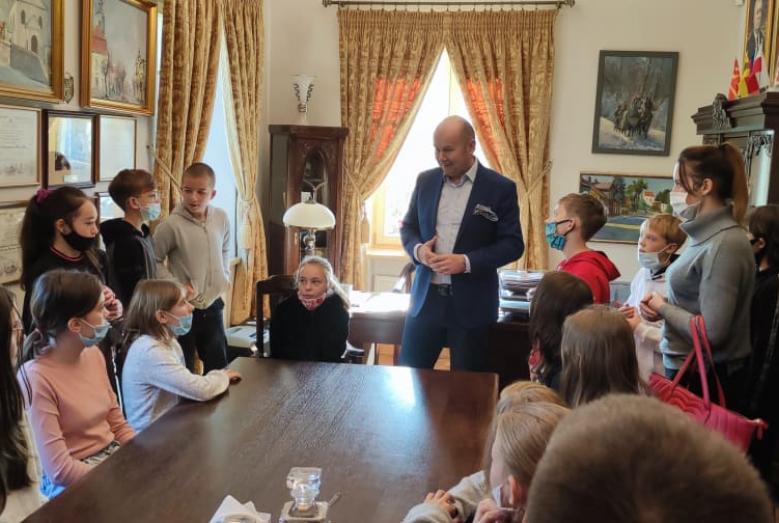 Wizyta w gabinecie burmistrza Sławomira Kowalewskiego