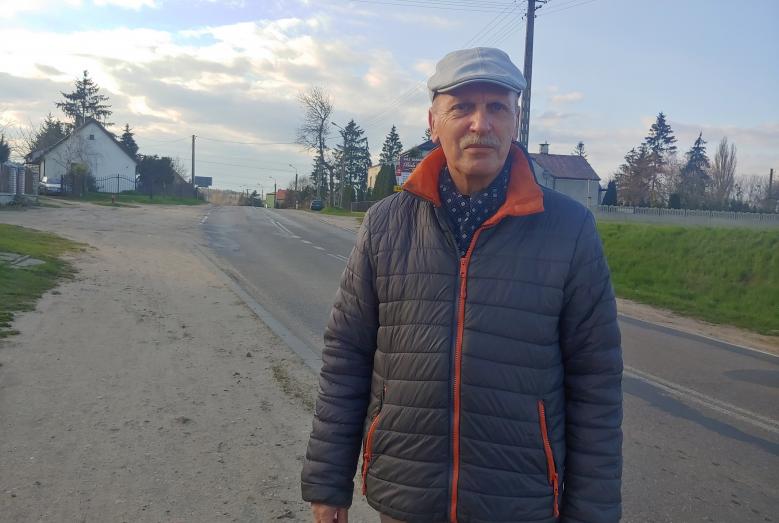 Wnioskodawca i radny Marian Wilamowski na ul. Gdyńskiej