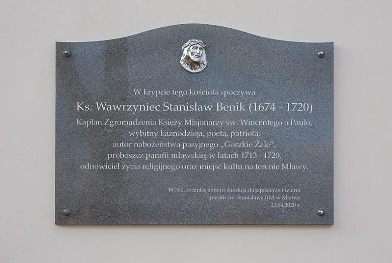 Epitafium ks. Wawrzyńca Stanisława Benika