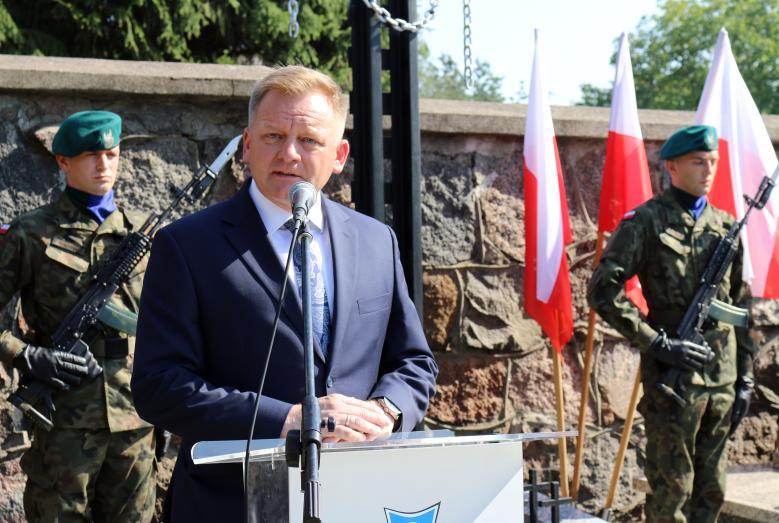 Przemawia Burmistrz Miasta Mława Piotr Jankowski