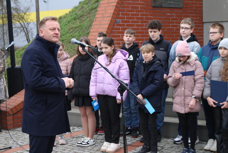 Przemawia Burmistrz Miasta Mława Piotr Jankowski
