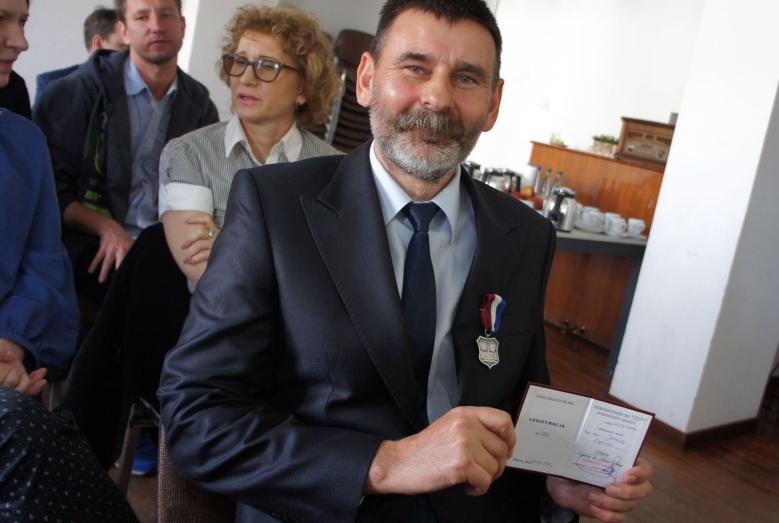 Janusz Dębski z medalem Zasłużony dla Miasta Mława