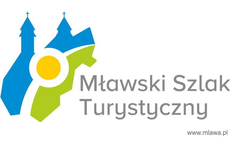 logotyp z napisem: Mławski Szlak Turystyczny