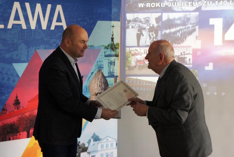 Burmistrz Sławomir Kowalewski i druh Jerzy Kwiecień