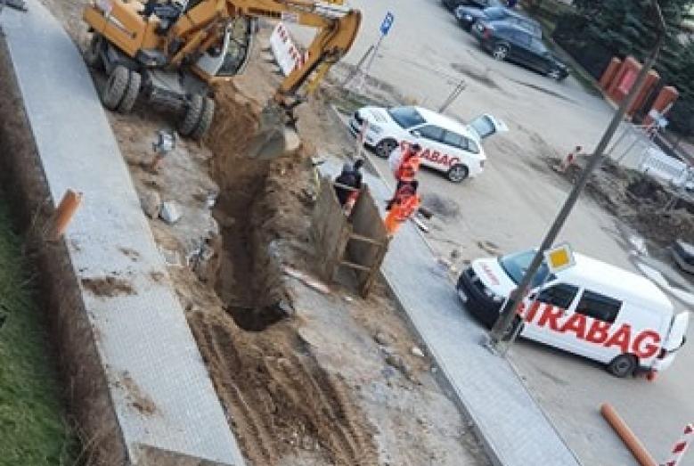 Prace na ulicy Mariackiej