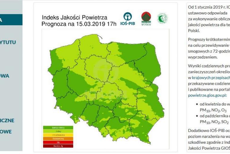 Strona Instytutu Ochrony Środowiska