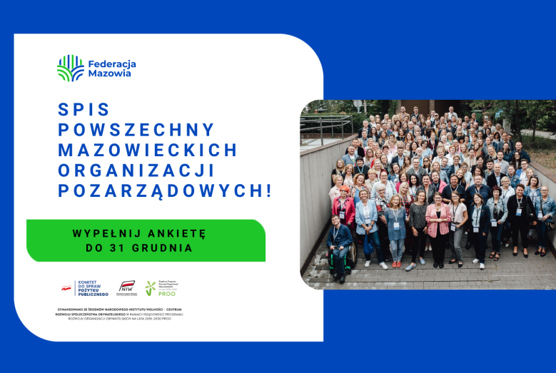 NGO, weź udział w spisie powszechnym mazowieckich organizacji 