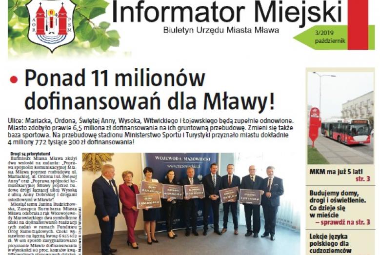 Pierwsza strona "Informatore Miejskiego" - nr 3/2019 r.