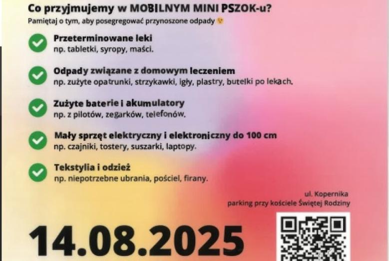 mobilny mini PSZOK 14 sierpnia 2025