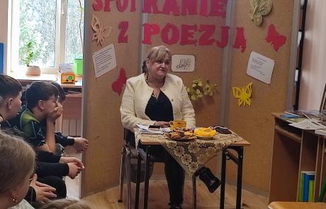 Wiesława Palewska w bibliotece ZPO nr 1