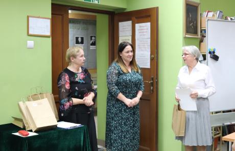 Uczestnicznki Nocy Bibliotek w Miejskiej Bibliotece Publicznej w Mławie (3 osoby)