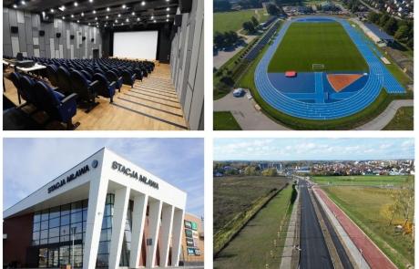 Inwestycje w Mławie, stadion, kino, Stacja Mława, Aleja św. Wojciecha
