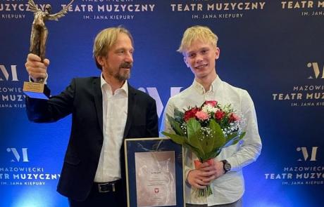 Janusz Prusinowski z synem Gabrielem