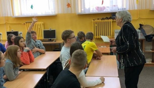 Spotkanie z emerytowaną nauczycielką