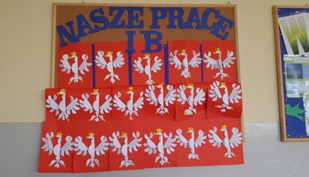 Pierwszoklasiści z SP nr 2 wykonali godło Polski