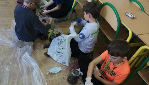 Projekt edukacyjny  w klasie 3 b Szkoły Podstawowej nr 3 w Mławie pt. Z ekologią na Ty - Las w słoiku “
