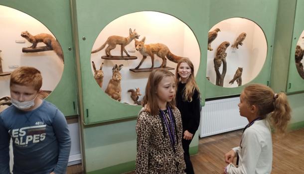 Uczniowie klas IVa i IVb  SP 3 z wizytą  w Muzeum Ziemi Zawkrzeńskiej
