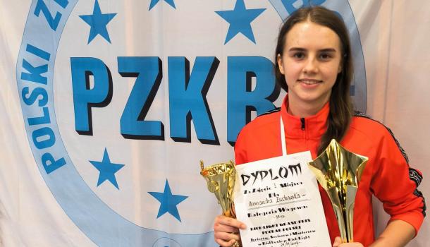 Puchar Polski juniorów w kickboxingu w wersji kick light dla ALEKSANDRY ŻUCHOWSKIEJ 
