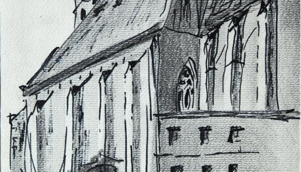 24 - Tadeusz Korzybski rysunki (8)Ceski Krumlov 1976.jpg 8