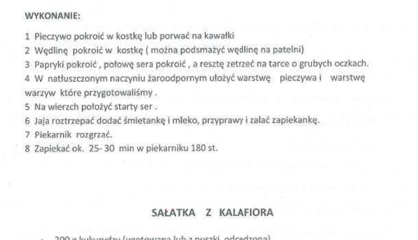 Kulinarne warsztaty edukacyjno - praktyczne