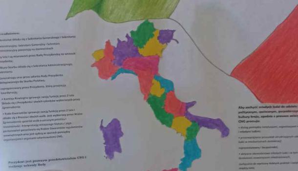 Stoisko prezentujące struktury samorządu w wybranych krajach UE