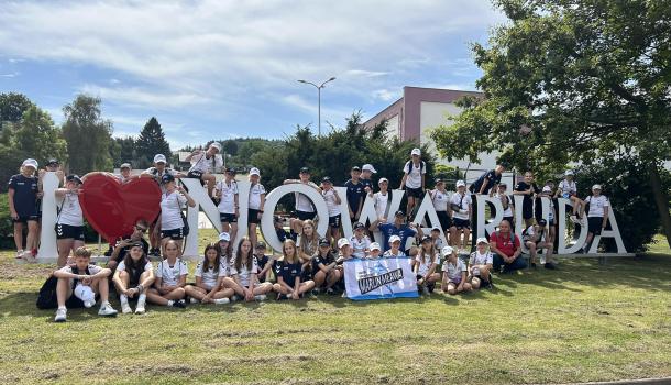 Obóz sportowy zawodników Klubu Sportowego Marlin Mława