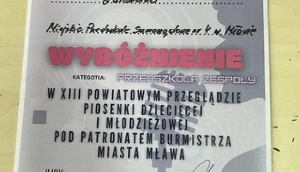 XIII Powiatowy Przegląd Piosenki Dziecięcej i Młodzieżowej - MPS nr  4